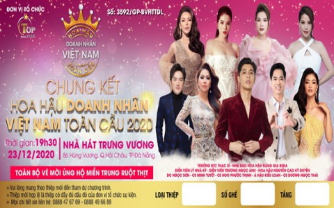 Chung kết Hoa hậu Doanh nhân Việt Nam Toàn cầu 2020 diễn ra ở Đà Nẵng